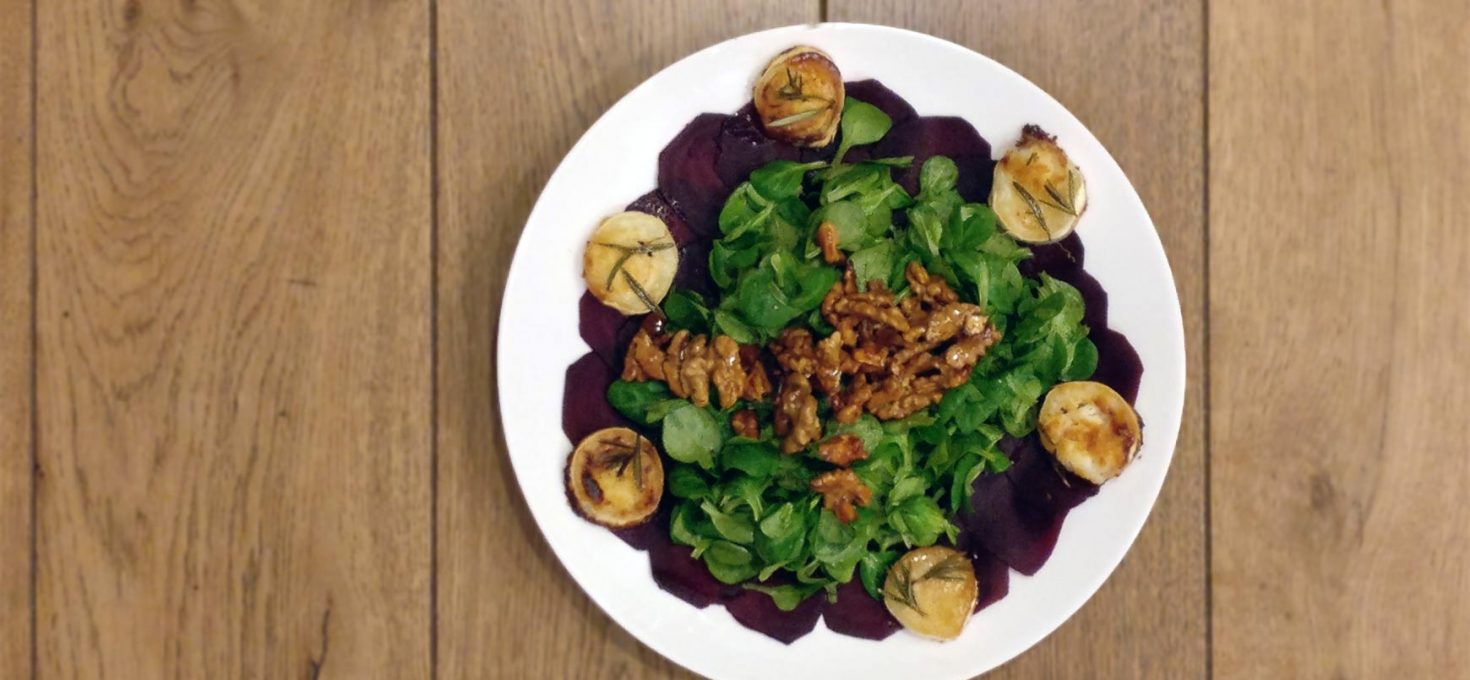 Rote-Beete-Carpaccio mit Feldsalat