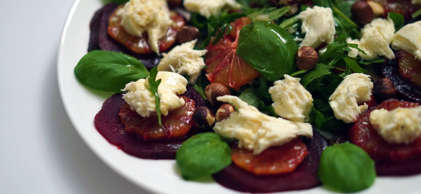Rote-Beete-Caprese mit Orangen